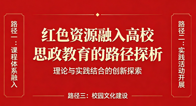 红色资源融入高校思政教育的路径探析